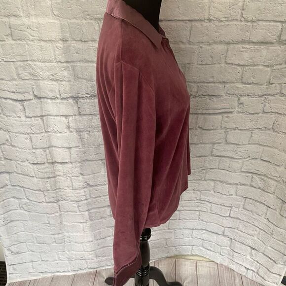 Sarah spencer intimates women M velour luxury pajama set mauve M - Picture 2 of 14